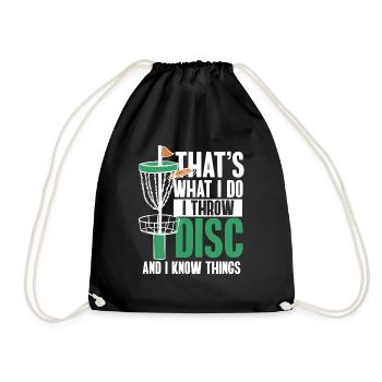 Golf Golf Basket Sport Lancer Frisbee Joueurs - Sac de sport léger - noir - Devant