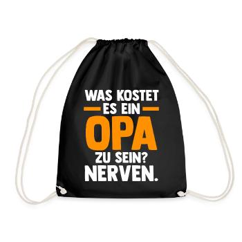 Großvater Großpapa Opi Opa - Turnbeutel - Schwarz - Vorne