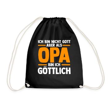 Großvater Großpapa Opi Opa - Turnbeutel - Schwarz - Vorne