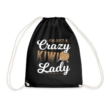 Bird Ornithologist New Zealand Bird Watching Rice - Drawstring Bag - black - Front