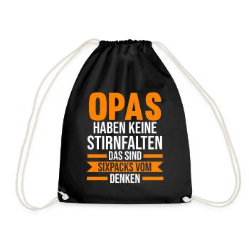 Großvater Großpapa Opi Opa - Turnbeutel - Schwarz - Vorne