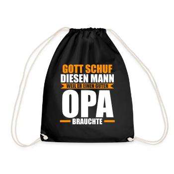 Großvater Großpapa Opi Opa - Turnbeutel - Schwarz - Vorne