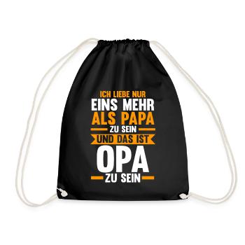 Großvater Großpapa Opi Opa - Turnbeutel - Schwarz - Vorne
