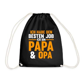 Großvater Großpapa Opi Opa - Turnbeutel - Schwarz - Vorne