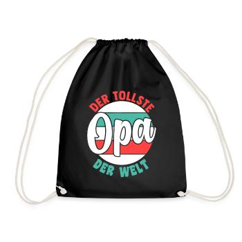 Großvater Großpapa Opi Opa - Turnbeutel - Schwarz - Vorne