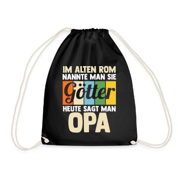 Großvater Großpapa Opi Opa - Turnbeutel - Schwarz - Vorne