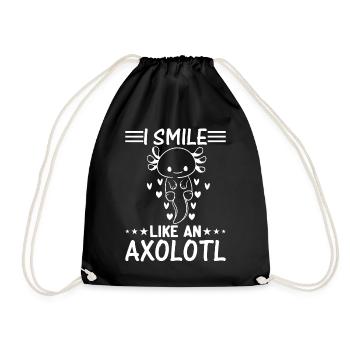 Kawaii Axolotl Lover - Je souris comme un Axolotl - Sac de sport léger - noir - Devant