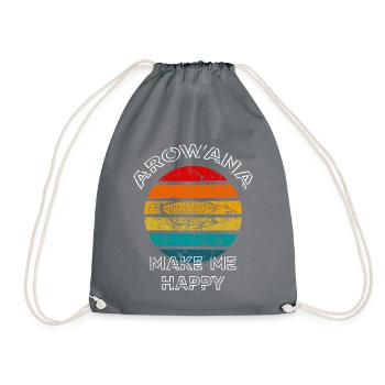 Asian Arowana Make Me Happy Retro Sunset - Sac de sport léger - gris - Devant