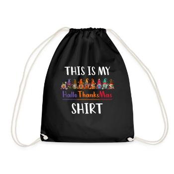Nains Halloween Joyeux Noël Hallothanksmas - Sac de sport léger - noir - Devant