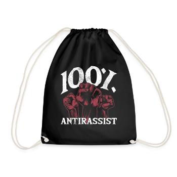 Punk Rock Anti-racism, against racism - Drawstring Bag - black - Front