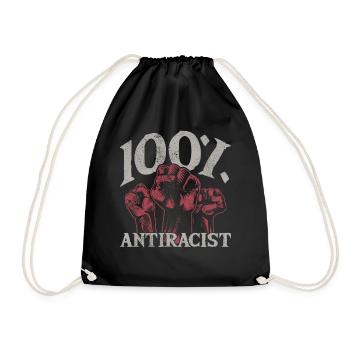 Punk Rock Anti-racism, against racism - Drawstring Bag - black - Front
