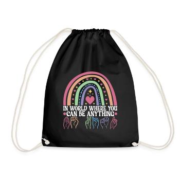 Sourds sourds muets sourds - Sac de sport léger - noir - Devant