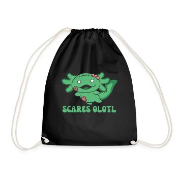 Scares olotl Axolotl Halloween Zombie Costume - Sac de sport léger - noir - Devant