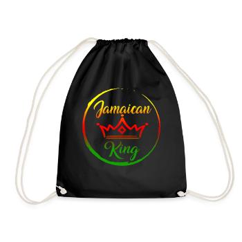 Jamaika Hemd, jamaikanisches König Vatertagsgeschenk - Turnbeutel - Schwarz - Vorne