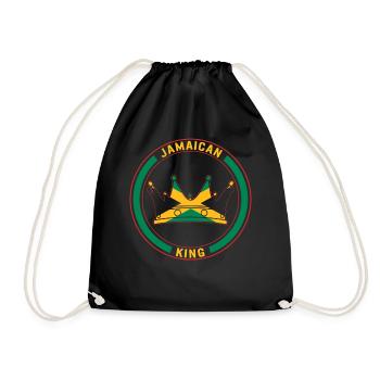 Jamaika Hemd, jamaikanisches König Vatertagsgeschenk - Turnbeutel - Schwarz - Vorne