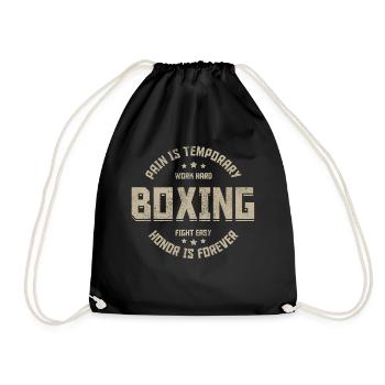 Boxen Martial Arts Boxing Box Club Boxer - Turnbeutel - Schwarz - Vorne