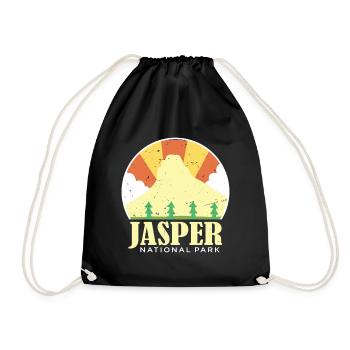 Canada National Park Jasper Alberta Souvenir Icefi - Drawstring Bag - black - Front