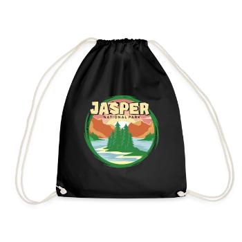 Jasper Canada Alberta Souvenir Campin - Drawstring Bag - black - Front