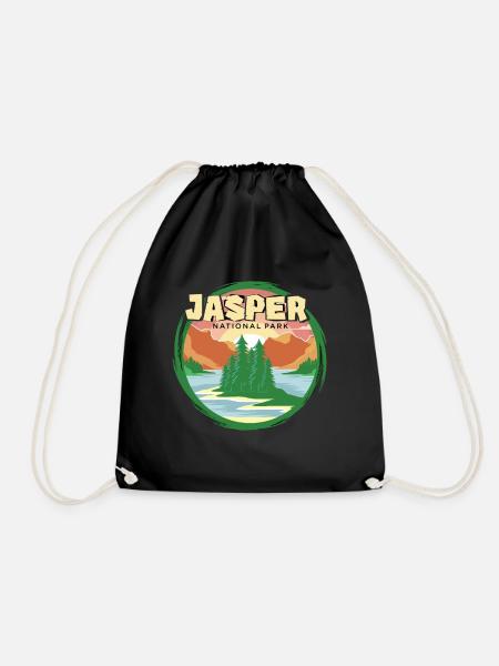 Nationalpark Jasper Kanada Alberta Souvenir Campin - Turnbeutel - Schwarz