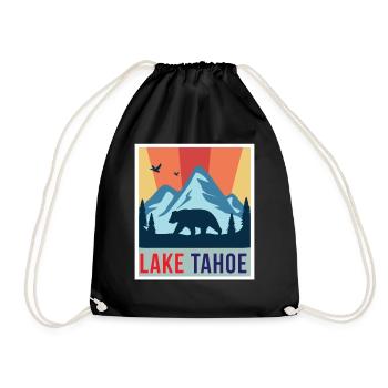 Lake Tahoe Grizzlybär California Ski Mountains Cam - Turnbeutel - Schwarz - Vorne