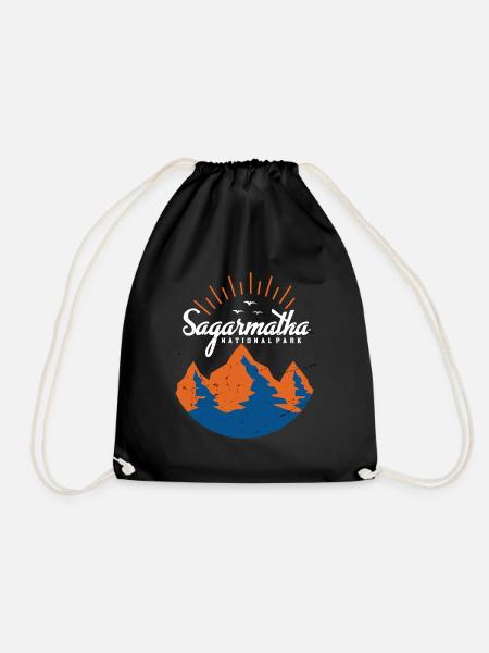 Sagarmatha Everest Nationalpark Nepal Tibet Schnee - Turnbeutel - Schwarz