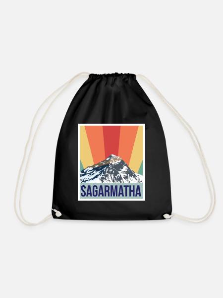 Sagarmatha Mountains Retro National Park Tibet Nepa - Sac de sport léger - noir