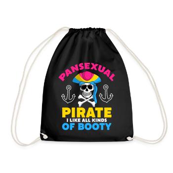 Pansexueller Pirat Lgbtq Pansexuell Pride Month - Turnbeutel - Schwarz - Vorne