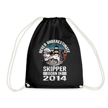 Never Underestimate Skipper né en 2014 - Sac de sport léger - noir - Devant