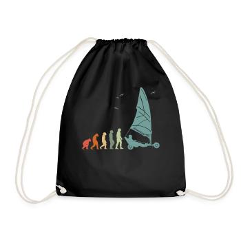 Beach Sailing Windracer Land Sailers Land Sailors - Drawstring Bag - black - Front