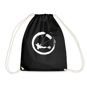 Strand-Kite Windracer Land-Kite Kite-Strandsegler - Turnbeutel - Schwarz - Vorne