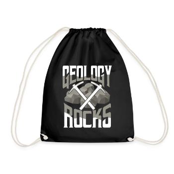 Geology Rock collector Geologist - Drawstring Bag - black - Front