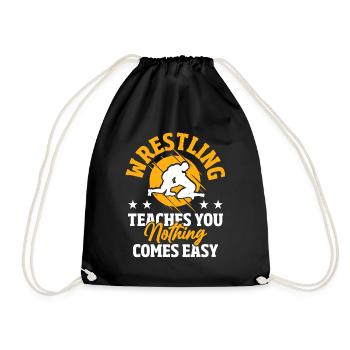 Wrestling Wrestling Fight - Drawstring Bag - black - Front