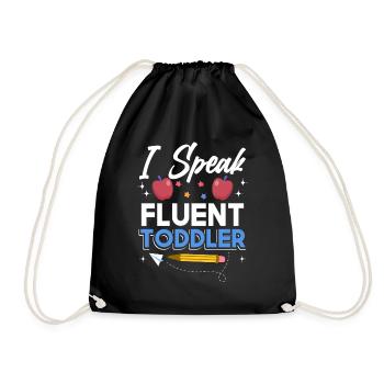Kindergarten teacher Fluent Toddler - Drawstring Bag - black - Front