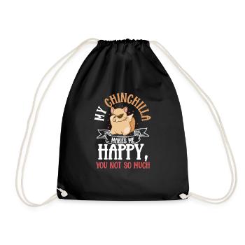 Zoologie du chinchilla - Sac de sport léger - noir - Devant