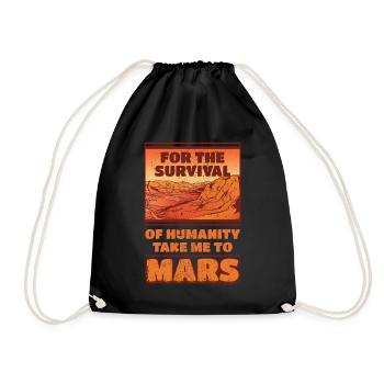 Astrologers Mars Space Enthusiasts Science - Drawstring Bag - black - Front