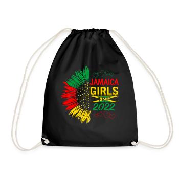 Jamaika Shirt, Jamaika Girls Trip 2022 Sonnenblume - Turnbeutel - Schwarz - Vorne