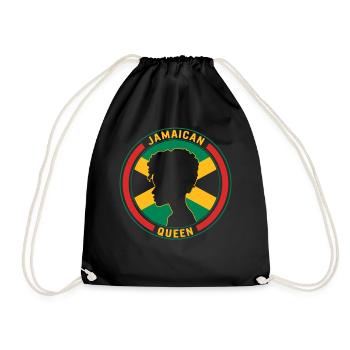 Jamaika Hemd, jamaikanisches Queen Muttertagsgeschenk - Turnbeutel - Schwarz - Vorne