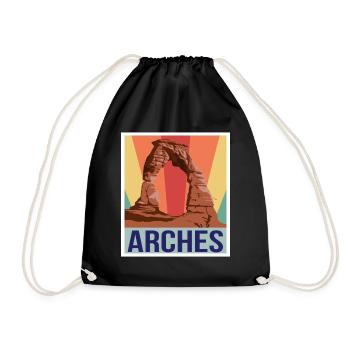 Arches Souvenir Moab Canyon National Park Souvenir - Drawstring Bag - black - Front