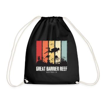 Great Barrier Reef Diving Australia Coral Reef - Drawstring Bag - black - Front