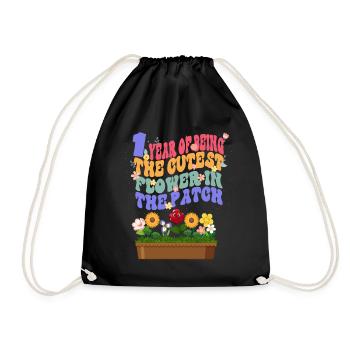1 an la fleur la plus douce du jardinier - Sac de sport léger - noir - Devant