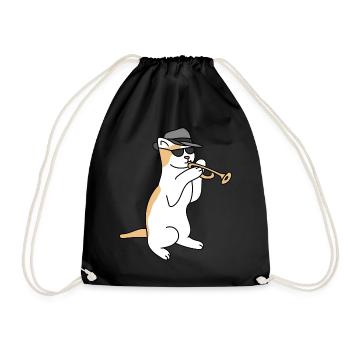 Trompettiste Cat Jazz - Sac de sport léger - noir - Devant