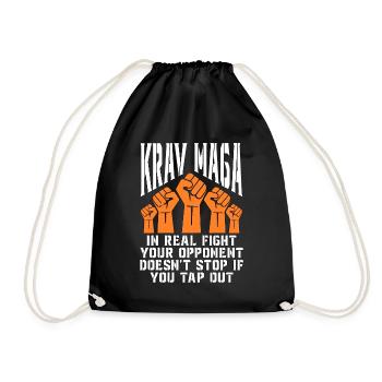 Krav Maga dans le vrai combat votre combattant de sports de combat - Sac de sport léger - noir - Devant
