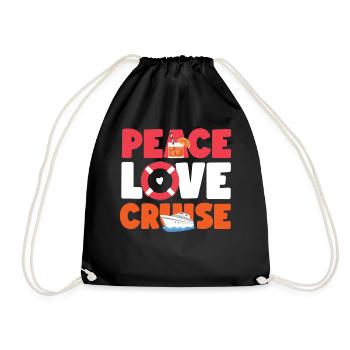 Bateau de croisière Vacances Fille Paix - Sac de sport léger - noir - Devant
