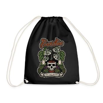 Bioactive On The Brain Reptile Keeper Naturalistic - Drawstring Bag - black - Front