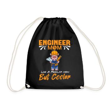Maman ingénieure comme une maman Regualr mais plus cool - Sac de sport léger - noir - Devant