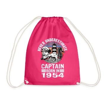 Never Underestimate Captain né en 1954 - Sac de sport léger - fuchsia - Devant