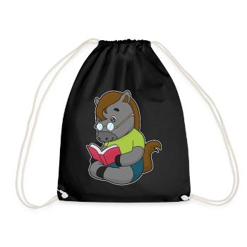 Lunettes de livre Horse Nerd - Sac de sport léger - noir - Devant