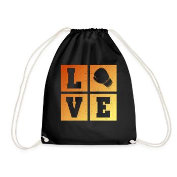Boxing LOVE - Kickboxing Boxing Martial Arts Boxin - Turnbeutel - Schwarz - Vorne