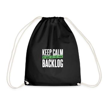 Programmierer - keep calm & add it to the backlog - Turnbeutel - Schwarz - Vorne