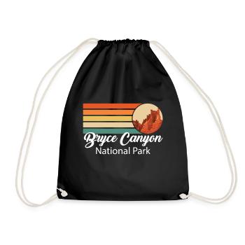 Bryce Canyon National Park Utah Rocks Souvenir Wan - Drawstring Bag - black - Front